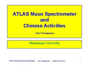 ATLAS Muon Spectrometer and Chinese Activities Zhu Chengguang