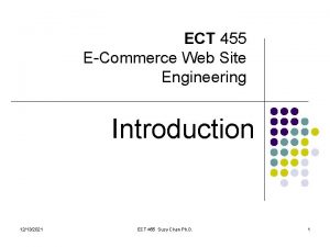 ECT 455 ECommerce Web Site Engineering Introduction 12132021