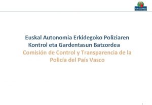 Euskal Autonomia Erkidegoko Poliziaren Kontrol eta Gardentasun Batzordea