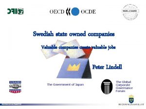Swedish state owned companies Valuable companies create valuable