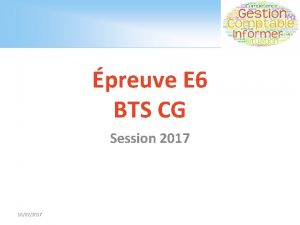 preuve E 6 BTS CG Session 2017 16022017