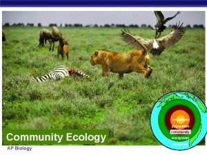 organism population Community Ecology AP Biology community ecosystem