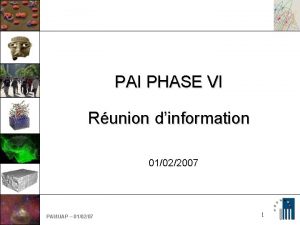 PAI PHASE VI Runion dinformation 01022007 PAIIUAP 010207