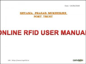 Date 24062020 ONLINE RFID USER MANUAL URL https