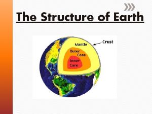 The Structure of Earth CRUST The thinnest outermost