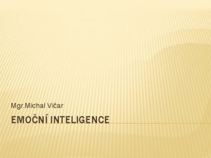 Mgr Michal Viar EMON INTELIGENCE EMON INTELIGENCE Co
