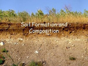 Soil Formation and Composition Soil Formation Soil the