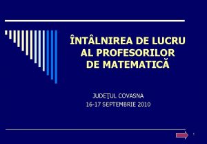 NT LNIREA DE LUCRU AL PROFESORILOR DE MATEMATIC