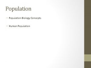 Population Population Biology Concepts Human Population Populations Reproductive