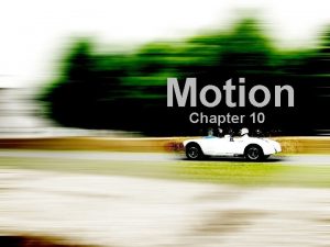 Motion Chapter 10 What do these pictures have