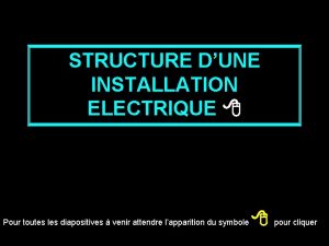 STRUCTURE DUNE INSTALLATION ELECTRIQUE Pour toutes les diapositives