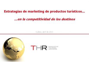 Estrategias de marketing de productos tursticos en la