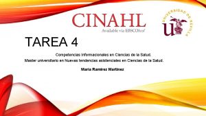 TAREA 4 Competencias Informacionales en Ciencias de la