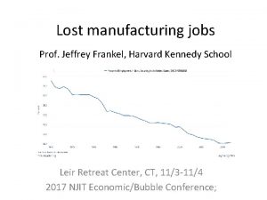 Lost manufacturing jobs Prof Jeffrey Frankel Harvard Kennedy