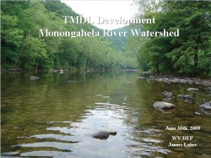 TMDL Development Monongahela River Watershed June 30 th