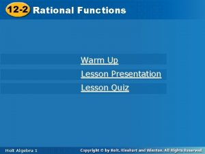 12 2 Rational 12 2 Rational Functions Warm