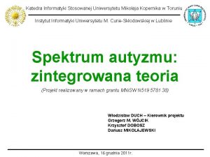 Katedra Informatyki Stosowanej Uniwersytetu Mikoaja Kopernika w Toruniu