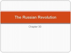 The Russian Revolution Chapter 30 March 1917 strikes