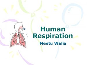 Human Respiration Meetu Walia Students will be able
