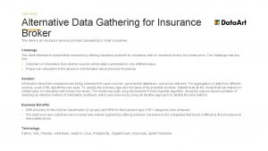 Case Study Alternative Data Gathering for Insurance Broker