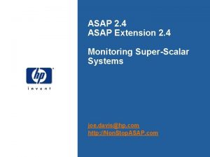 ASAP 2 4 ASAP Extension 2 4 Monitoring