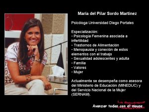 Mara del Pilar Sordo Martnez Psicloga Universidad Diego