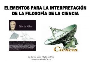 Guillermo Len Martnez Pino Universidad del Cauca En
