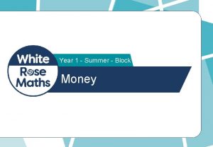 Year 1 Summer Block 5 Money Organise the