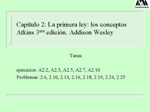 Captulo 2 La primera ley los conceptos Atkins