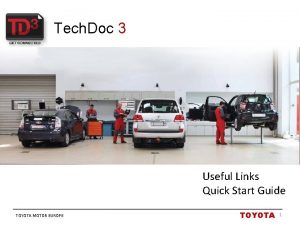 Tech Doc 3 Useful Links Quick Start Guide