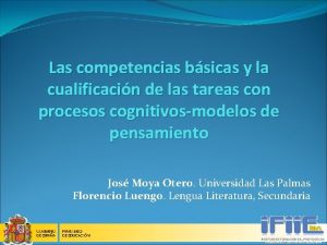 Las competencias bsicas y la cualificacin de las