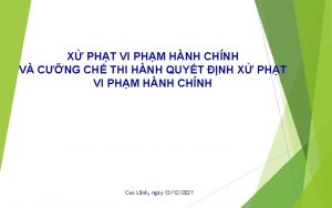 X PHT VI PHM HNH CHNH V CNG