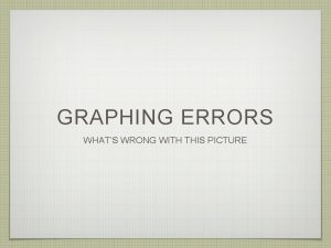 GRAPHING ERRORS WHATS WRONG WITH THIS PICTURE WHAT