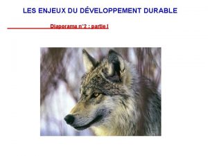 LES ENJEUX DU DVELOPPEMENT DURABLE Diaporama n 2