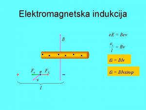 Elektromagnetska indukcija B e E Bev i Blv