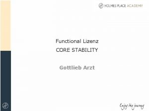 Functional Lizenz CORE STABILITY Gottlieb Arzt Inhalt des