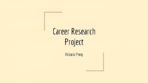 Career Research Project Victoria Perry PEDIATRIC SURGEON A