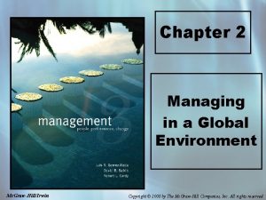 Chapter 2 Managing in a Global Environment Mc