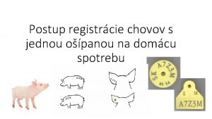 Postup registrcie chovov s jednou opanou na domcu