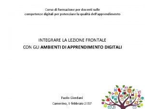 Corso di formazione per docenti sulle competenze digitali