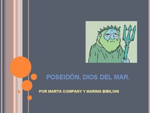 POSEIDN DIOS DEL MAR POR MARTA COMPANY Y