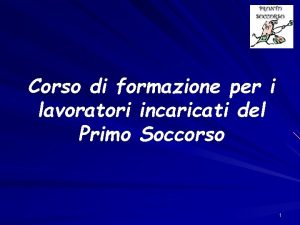 Corso di formazione per i lavoratori incaricati del