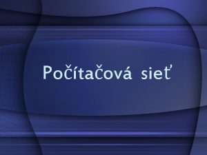 Potaov sie o je to Potaov sie PC