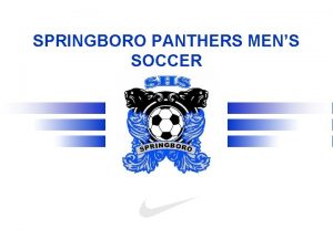 SPRINGBORO PANTHERS MENS SOCCER 2020 SPRINGBORO PANTHERS MENS