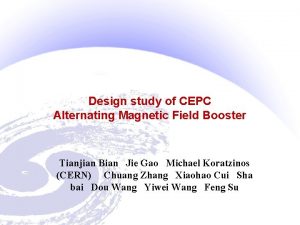 Design study of CEPC Alternating Magnetic Field Booster