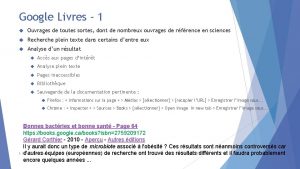 Google Livres 1 Ouvrages de toutes sortes dont