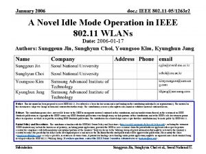 January 2006 doc IEEE 802 11 051263 r