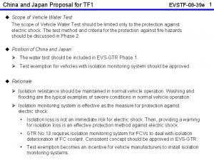 China and Japan Proposal for TF 1 EVSTF08