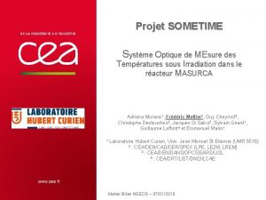 Projet SOMETIME Systme Optique de MEsure des Tempratures