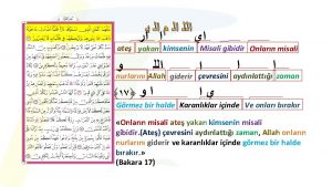 ate yakan kimsenin Misali gibidir Onlarn misali nurlarn